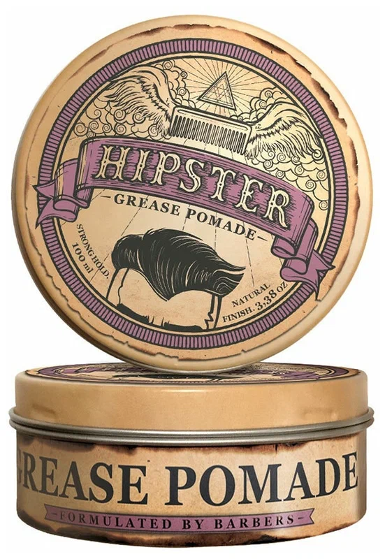 HIPSTER Бриолиновая укладка сильн.фикс./естеств.блеск 100 мл GREASE POMADE (Strong hold)