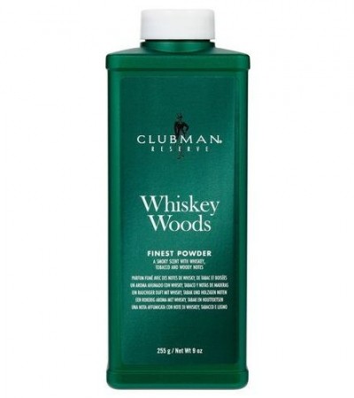 Clubman Тальк универсальный с запахом виски Whiskey Woods, 255гр.