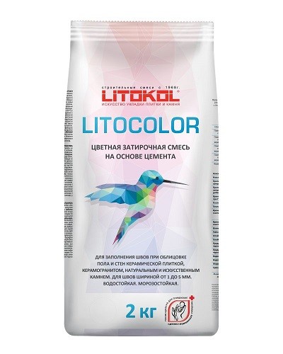 Затирка LITOCOLOR белая 2 кг