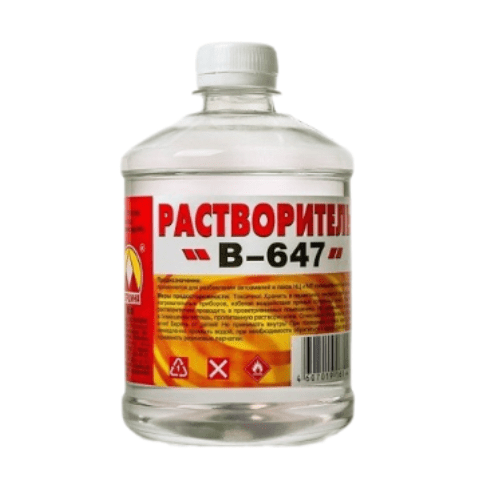 Растворитель 647 0,5л/0,4кг ВЕРШИНА /пэт./