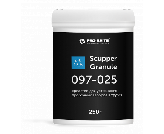 Pro-Brite: Scupper Granule 0,25л/10шт Средство для устранения пробочных засоров в трубах, шт